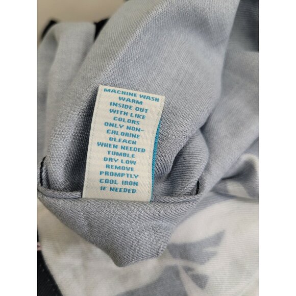 Caribbean Mens Shirt Size L Black Floral Graphic Hawaiian Short Sleeve NWT (37) - Picture 8 of 10